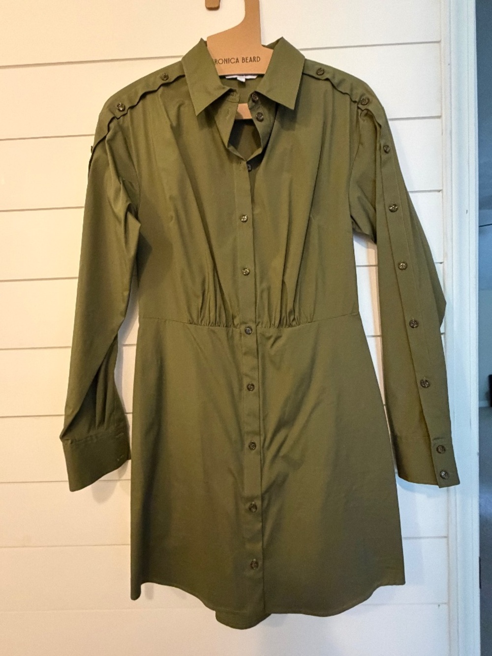 Veronica Bears Army Green Mini Dress 4